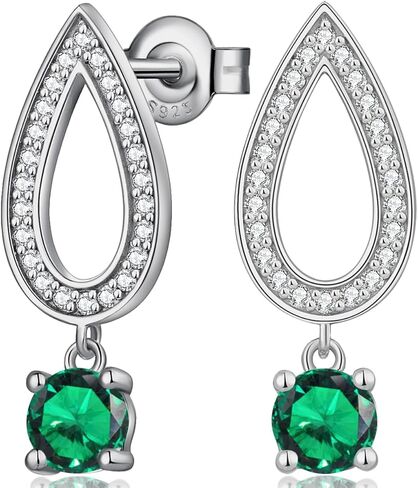 Jiamiaoi Teardrop Earrings 925 Sterling Silver Dangle Drop Earrings for Women, 5A Cubic Zirconia in Saudi Arabia