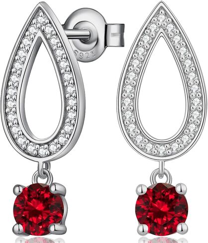 Jiamiaoi Teardrop Earrings 925 Sterling Silver Dangle Drop Earrings for Women, 5A Cubic Zirconia in Saudi Arabia