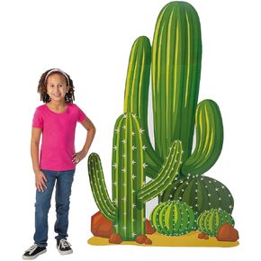 42" x 68 3/4" Railroad VBS Cactus Cardboard Cutout Stand-Ups, Vacation Bible School Supplies in Saudi Arabia