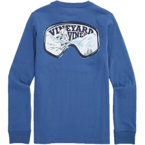 Vineyard Vines Boys Boys' Painted Ski Goggles Long-Sleeve Pocket Tee in Saudi Arabia