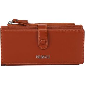 Women Large Bifold Wallet, PU Leather Purse with Multiple Card Slots, Coin Zipper Compartment, Stylish Ladies Wallet in Saudi Arabia