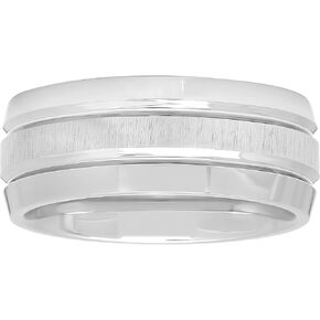 Men's Cobalt Chrome Wedding 9mm Band Textured Center Ring in Saudi Arabia