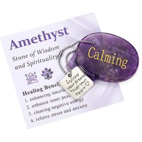 Top Plaza Crystals Stone for Anxiety Healing Gemstone Keychain Engraved Inspirational Follow Your Dreams Trust Your Heart in Saudi Arabia