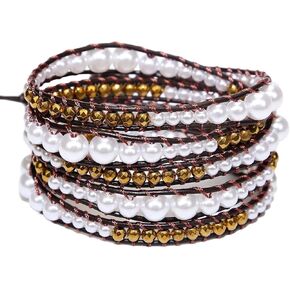 ZOSOJONA Boho سوار التفاف الخرزة للرجال والنساء - مصنوع يدويًا قابل للتعديل من الحجر الطبيعي والكريستال الخرز أساور حبل اليوغا شفاء سوار الإسورة مجوهرات الهبي in Kuwait