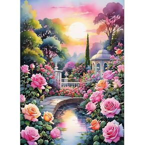 GDYEEH DIY 5D AURORA Landscape Diamond Art Kits ، Full Round Round Drill Parkling Diamond Painf in Kuwait