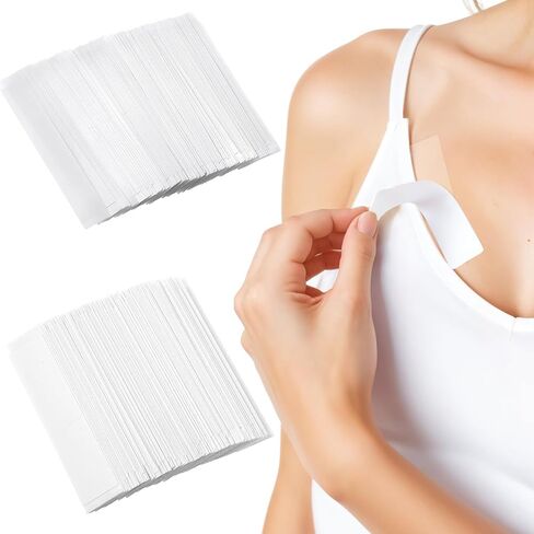 200 Pcs Double Sided Tape For Clothes Strips Fashion Dress Tape Fabric To Skin For Women Garment For Clothes To Stay In Place For All Skin Shades Invisible And Skin-Friendly Adhesive in Saudi Arabia