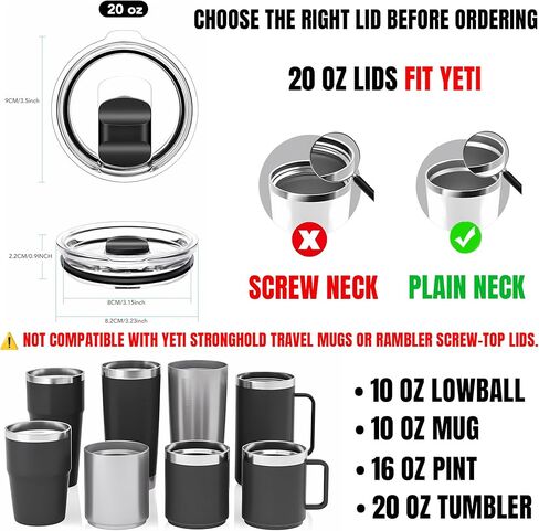 2 Pack 30 oz Tumbler Lid, Bonus 2 Magnetic Slider Switch Spill Proof Tumbler Cover, Replacement Lids Compatible for YETI 30 oz Tumbler, 35 oz Straw Mug and 14 oz Mug, BPA Free in Saudi Arabia
