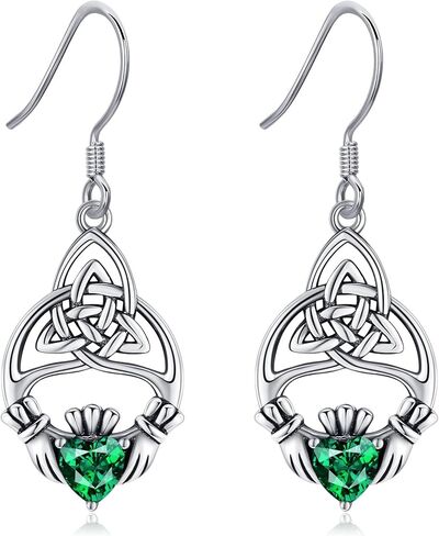 Cowboy Boot Hat Earrings 925 Sterling Silver Abalone Shell Western Dangle Drop Earrings Jewelry Present for Women in Kuwait