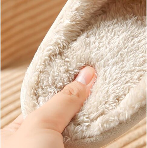 Premium Comfort Silent Quiet Sole Lightweight Non Slip Men's Fuzzy House Slippers Inddor Soft Warm Furry Shoes in Saudi Arabia
