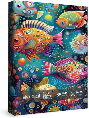 Magic Frog Puzzles for Adults 1000 Pieces, Colorful Plant Flower Jigsaw Puzzle, Starry Night Puzzle Rainbow Glowing Challenging Puzzles in Kuwait