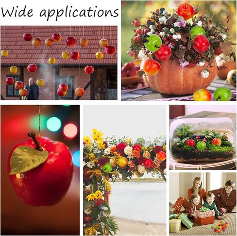 CHGCRAFT 30Pcs 3 Styles Realistic Fake Fruit Artificial Lifelike Mix Mini Artificial Apple Fake Fruit Simulation Foam for Home Kitchen Photography Party Decoration in Saudi Arabia