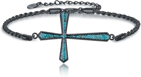 Cross/Mustard Seed Bracelet Gifts for Women 925 Sterling Silver Bracelet Faith Christian Jewelry Religious Christmas Gift for Wife in Saudi Arabia