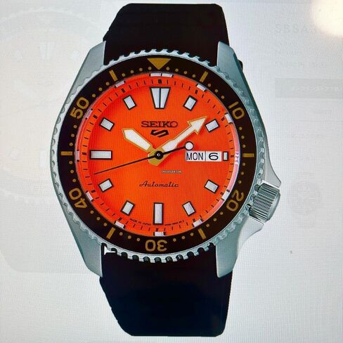 SRPL89 Seiko 5 SKX 42.5mm - Orange on Rubber Strap in Saudi Arabia
