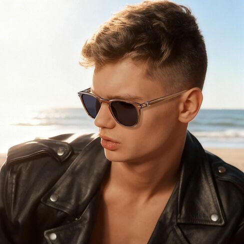 CARFIA Classic Retro Polarized Sunglasses for Men Anti-slip Temple Tail Elegant Gift-Ready Case CA31237 in Saudi Arabia