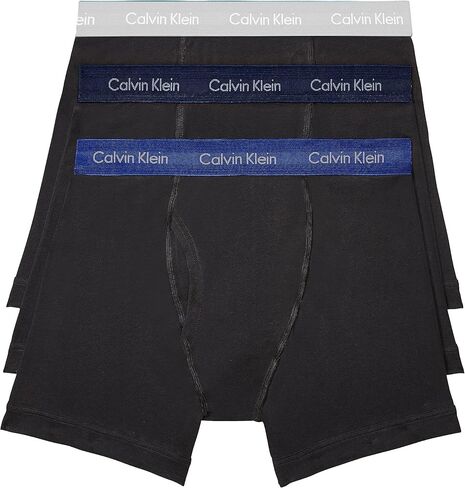 Calvin Klein Men's Cotton Stretch Multipack Boxer Briefs, Black W/Phantom/Spectrum Blue/Vaporour Gray WBS, X-Large in Saudi Arabia