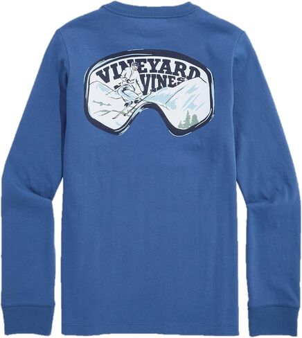 Vineyard Vines Boys Boys' Painted Ski Goggles Long-Sleeve Pocket Tee in Saudi Arabia