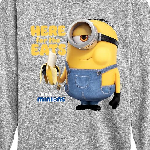 تي شيرت Despicable Me Minions - Only Here for The Eats - تي شيرت بأكمام طويلة للأطفال والشباب in Kuwait