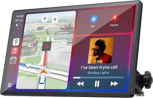 شاشة CarPlay للسيارة ، 9 '' Wireless Carplay & Android Auto-Audgrade Touchnes Bortable مع Bluetooth ، رابط المرآة ، التحكم الصوتي ، الاتصال الخالي من اليدين ، شاشة تشغيل السيارات والتشغيل in Kuwait
