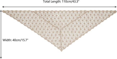 Floral Cotton Crochet Mantilla Scarves, Little Shawl Cape Triangle Head Covering Church Veil for Mass Wedding in Saudi Arabia