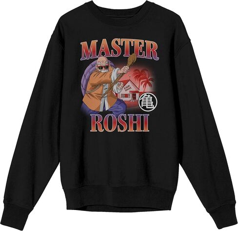 قميص من النوع الثقيل Bioworld Dragon Ball Z Master Roshi برقبة دائرية وأكمام طويلة للرجال in Saudi Arabia