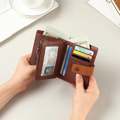 GAEKEAO Genuine Leather Wallets for Men with Zipper, RFID Blocking Mens Wallet with Coin Pouch, Bifold Wallet with 2 ID Windows in Gift Box, Billeteras de Hombres in Saudi Arabia