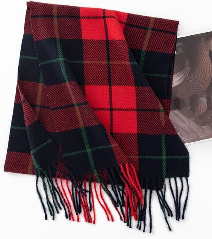 Fall Winter Scarfs,Soft Warm Scarves Shawls Wraps,Plaid Tassel Casual Tassel Scarf in Saudi Arabia