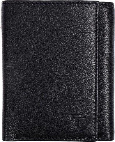 Black Leather Wallet – TrifoldCard Holder | Real Genuine Leather Mens Wallet | RFID Secure | Fits 8 Cards | Tap to Pay Feature | Quality Credit Card Holder in Saudi Arabia