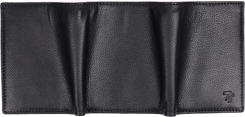 Black Leather Wallet – TrifoldCard Holder | Real Genuine Leather Mens Wallet | RFID Secure | Fits 8 Cards | Tap to Pay Feature | Quality Credit Card Holder in Saudi Arabia