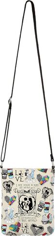 MBMSO جاك وسالي حقيبة كروسبودي عيد الميلاد جاك سالي هدايا الأزواج Skellington Crossbody محفظة هدايا شهر العسل للسيد السيدة in Saudi Arabia