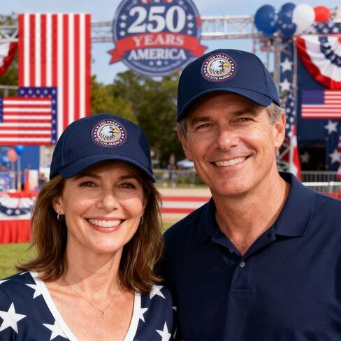 250th Anniversary USA Hat, Adjustable 250 Year American Anniversary Hat,Patriotic Baseball Cap Blue in Saudi Arabia