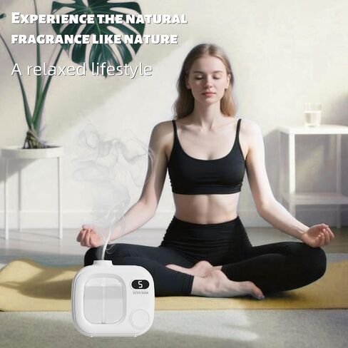 Waterless Essential Oil Diffuser Portable Cordless Aromatherapy Scent Machine for Home Office Car Large Room Battery Powered Ultrasonic Diffuser with 5 Mist Modes for Bedroom Classroom Travel in Saudi Arabia
