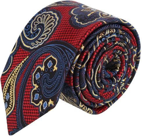 Trafalgar Men's Roman Exploded Paisley Stately Silk Necktie in Saudi Arabia