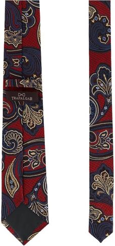 Trafalgar Men's Roman Exploded Paisley Stately Silk Necktie in Saudi Arabia