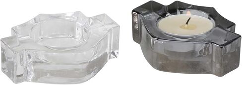 Harley-Davidson Bar & Shield Shaped Tea Light Candle Holder Set - Clear/Gray in Saudi Arabia