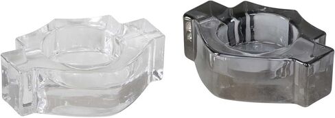 Harley-Davidson Bar & Shield Shaped Tea Light Candle Holder Set - Clear/Gray in Saudi Arabia