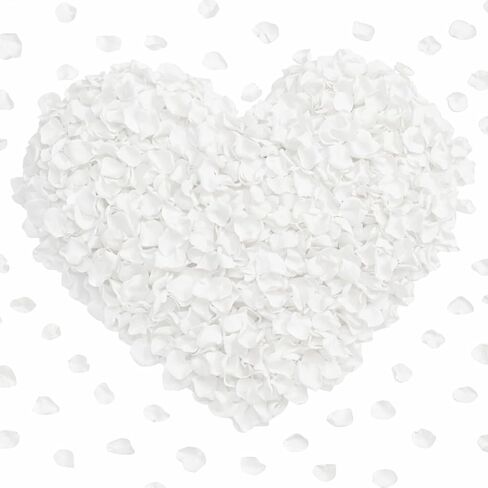 3000 Pcs Rose Petals Artificial Flowers Silk Petals Table Scatters for Romantic Special Night Decorations, Weddings, Valentine's Day, Proposals, Anniversaries, Bridal Showers Party Decor (Red) in Kuwait