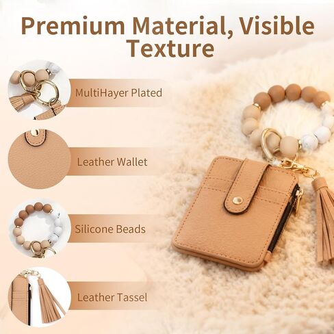 KASAK Wristlet Wallet for Women Small Black Wallets with Keychain Boho Beaded Tassel Wallet for Credit Card Wristlet Purse in Saudi Arabia