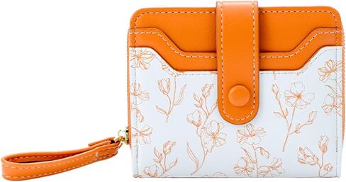 Dinosaur Slim Wallet for Women, Compact Card Holder with Wrist Strap (Animal purple, 4.96 in - 3.74 in - 1.18 in) in Saudi Arabia