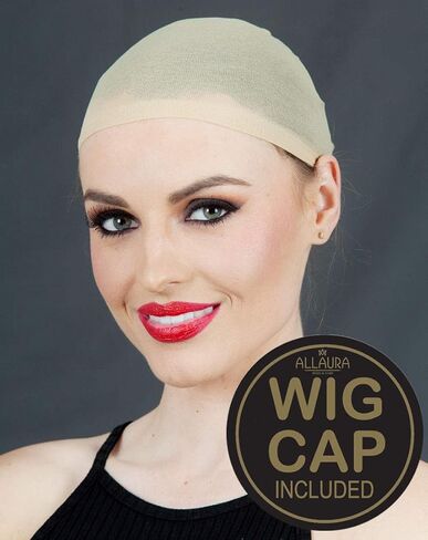 ALLAURA Womens Long Blonde Curly Wig With Bangs 70's Wigs Disco Costume Wig Feathered Flick in Saudi Arabia