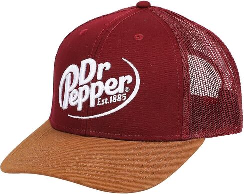 قبعة سائق الشاحنة الشبكية للكبار بشعار Dr Pepper Classic باللون الأحمر in Kuwait