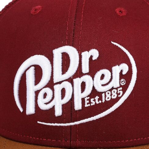 قبعة سائق الشاحنة الشبكية للكبار بشعار Dr Pepper Classic باللون الأحمر in Kuwait