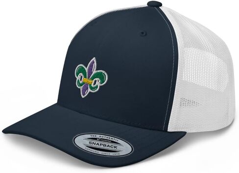 فلور دي ليز ماردي غرا المطرزة قسط قبعة سائق الشاحنة منحني بيل منتصف تاج Snapback شبكة الظهر قبعة الرجال النساء in Kuwait