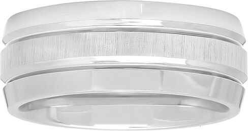 Men's Cobalt Chrome Wedding 9mm Band Textured Center Ring in Saudi Arabia