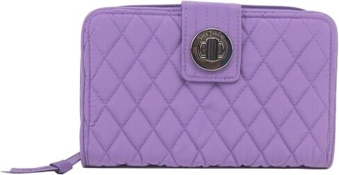 RFID Turnlock Wallet in Microfiber, Mokara Orchid in Saudi Arabia