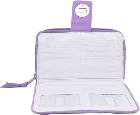RFID Turnlock Wallet in Microfiber, Mokara Orchid in Saudi Arabia