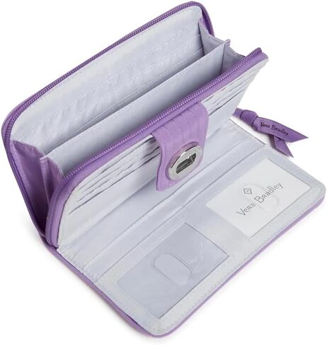 RFID Turnlock Wallet in Microfiber, Mokara Orchid in Saudi Arabia