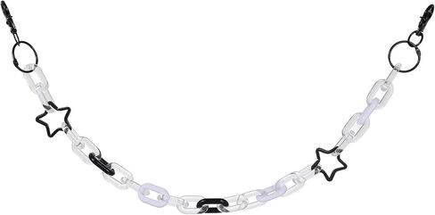 MECCANIXITY Cute Pants Chain, Punk Trousers Jeans Chain Acrylic Star Shape Single-Layer Link Chains Goth Layered Wallet Pocket Chains in Saudi Arabia