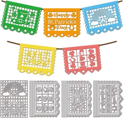 GLOBLELAND Saint Patrick's Day Scrapbooking Die Cuts - Clover Metal Die Set for Card Making & Craft Decor in Saudi Arabia