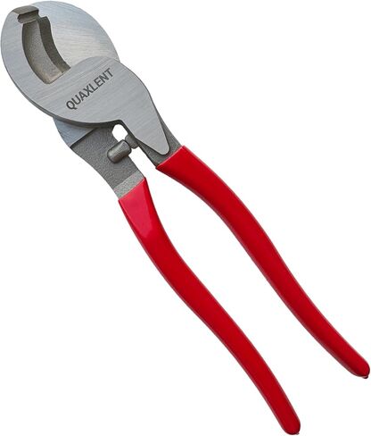 أداة قطع كابل كبيرة مقاس 10 بوصة شديدة التحمل ذات رافعة كبيرة لقطع الأسلاك الكبيرة لـ 4/0 ألومنيوم 2/0 نحاس ناعم وكابل اتصالات 100PR 24AWG، أحمر in Kuwait