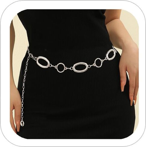 Women Waist Chain Belt Boho Body Chain for Dresses Jeans Outfits Layered Belly Chain Jewelry Accessory for Party in Saudi Arabia